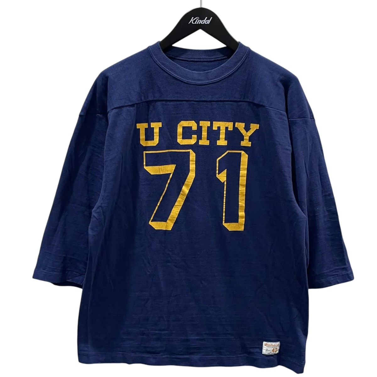 25SS クラックプリント7分袖カットソー フットボールTシャツ U CITY 4063