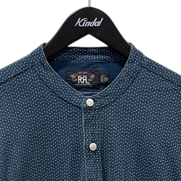 ドット柄バンドカラープルオーバーカットソー Polka-Dot Jersey Popover Workshirt ポルカドット ジャージ ポップオーバー ワークシャツ - Image 3