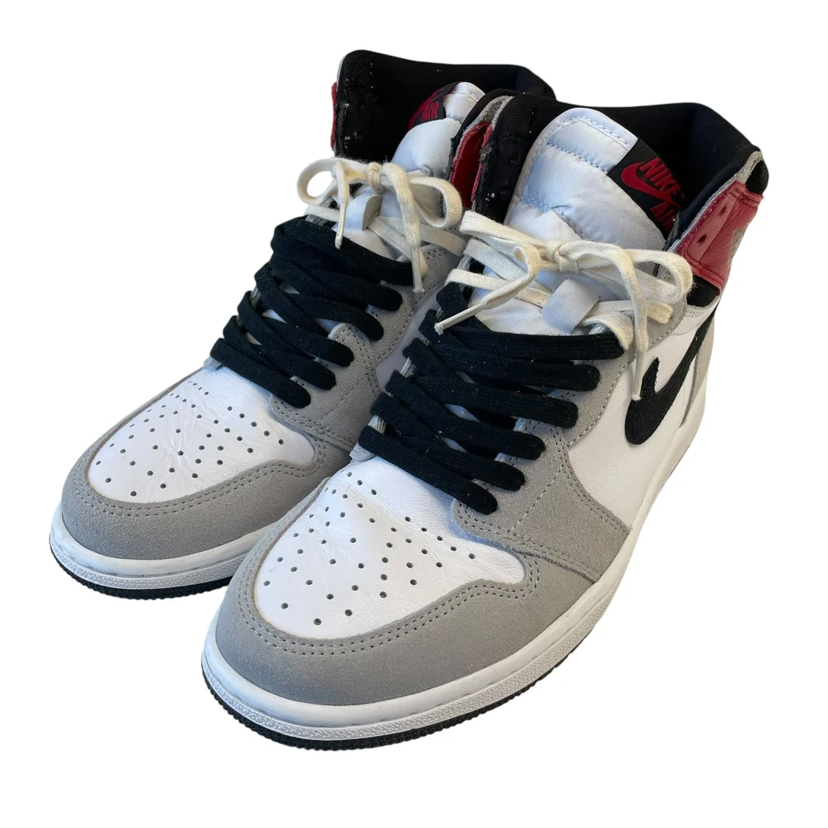 Air Jordan 1 High OG White Black Light Smoke Greyハイカットスニーカー555088-126