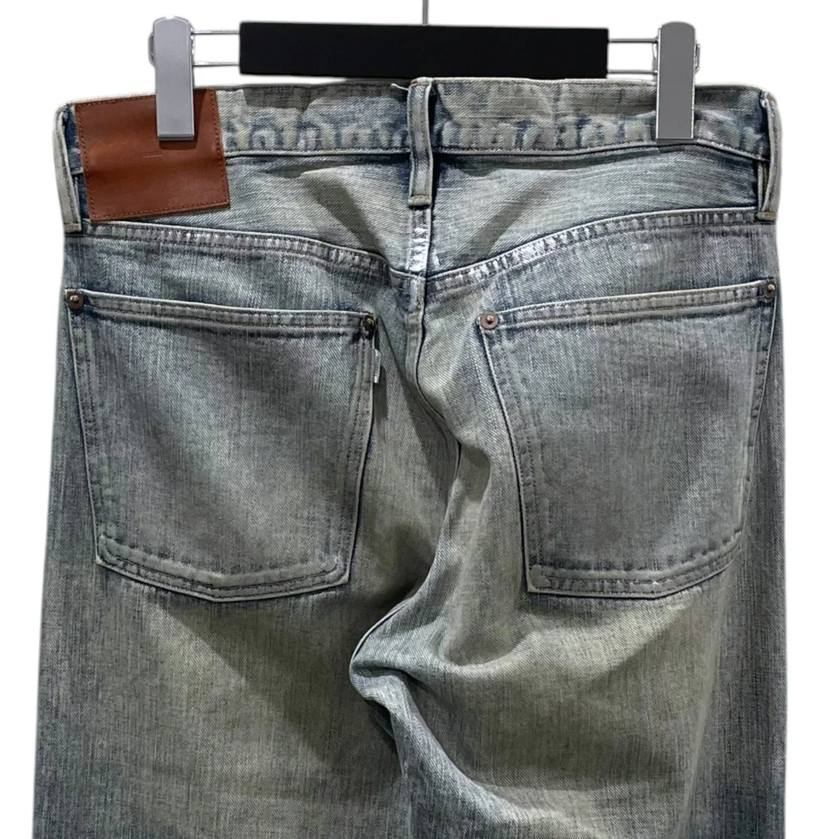 24AW 箔押し加工デニムパンツ FOILED DENIM TROUSERS REGULAR CUT フォイルド デニム トラウザーズ レギュラーカット 2411300411 - Image 4