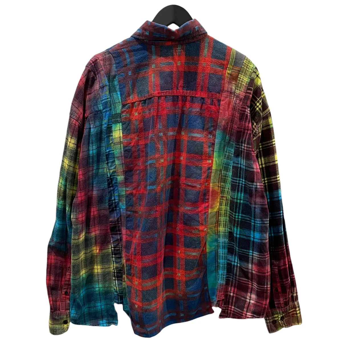 20AW リメイクチェック柄シャツ Flannel Shirt - 7 Cuts Wide Shirt ／ Tie Dye HM305 - Image 2
