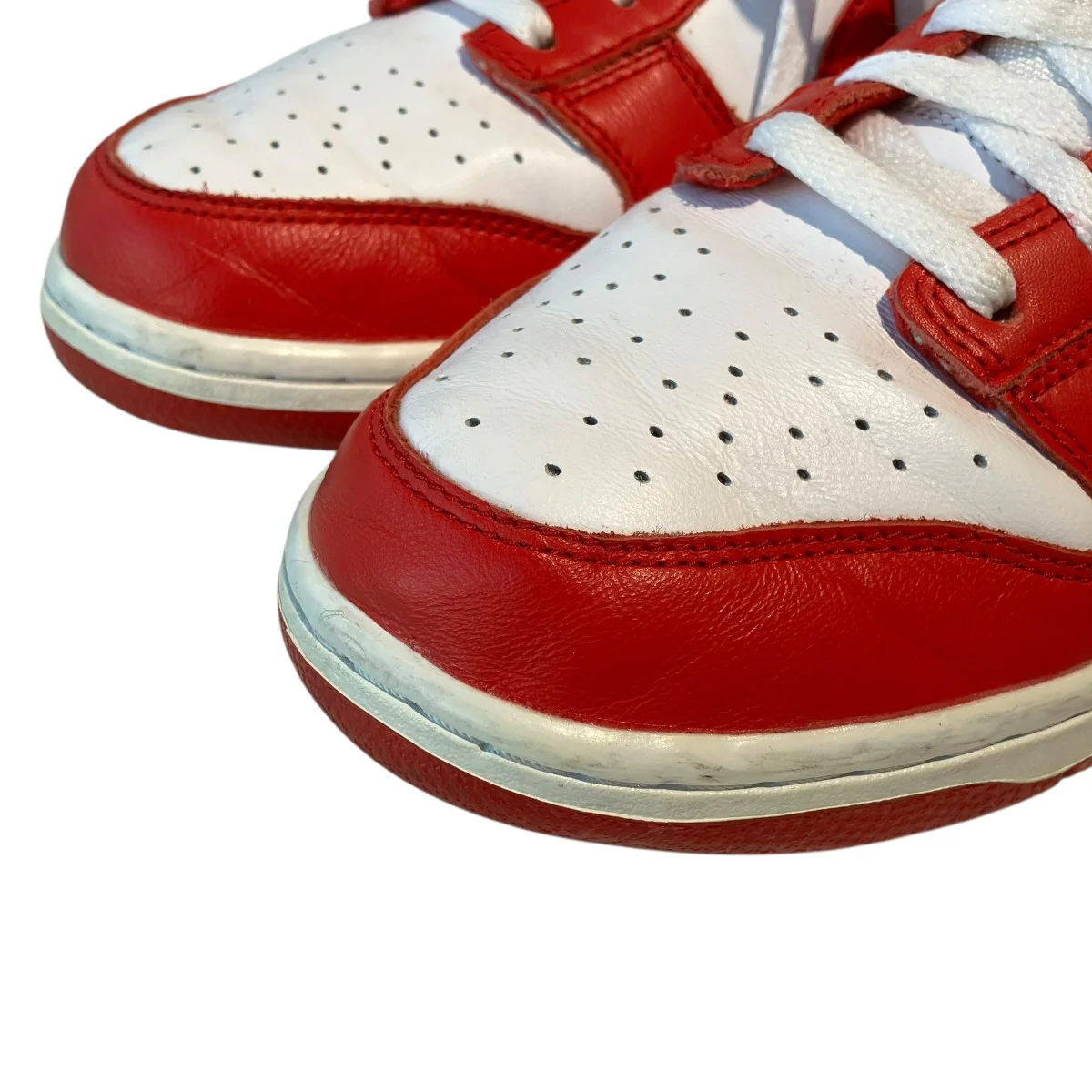 Dunk Low SP White and University RedローカットスニーカーCU1727-100 - Image 8