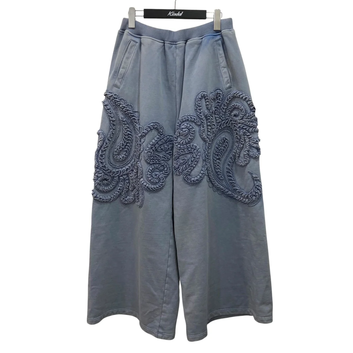 26SSSCULPTURAL EMBROIDERY JERSEY Sweat Wide Pants Blue breachスウェットパンツTA26SSPT070