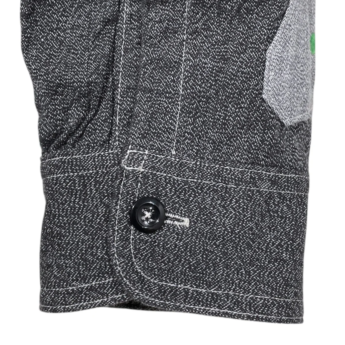 25SS 杢シャンブレー 2トーン ボーンパッチベンチレーターワークシャツ Grandrelle 2Tones Bone Patch Ventilator Workshirt K2504LS143 - Image 4