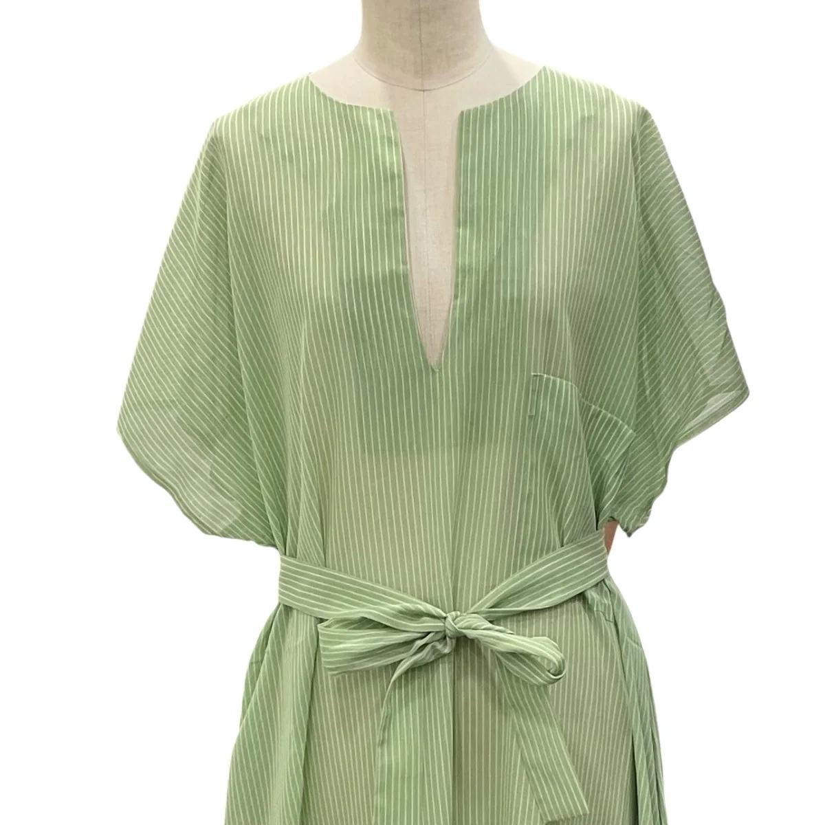 CAFTAN DRESS SAUGE STRIPES半袖ワンピース01APORTST - Image 2