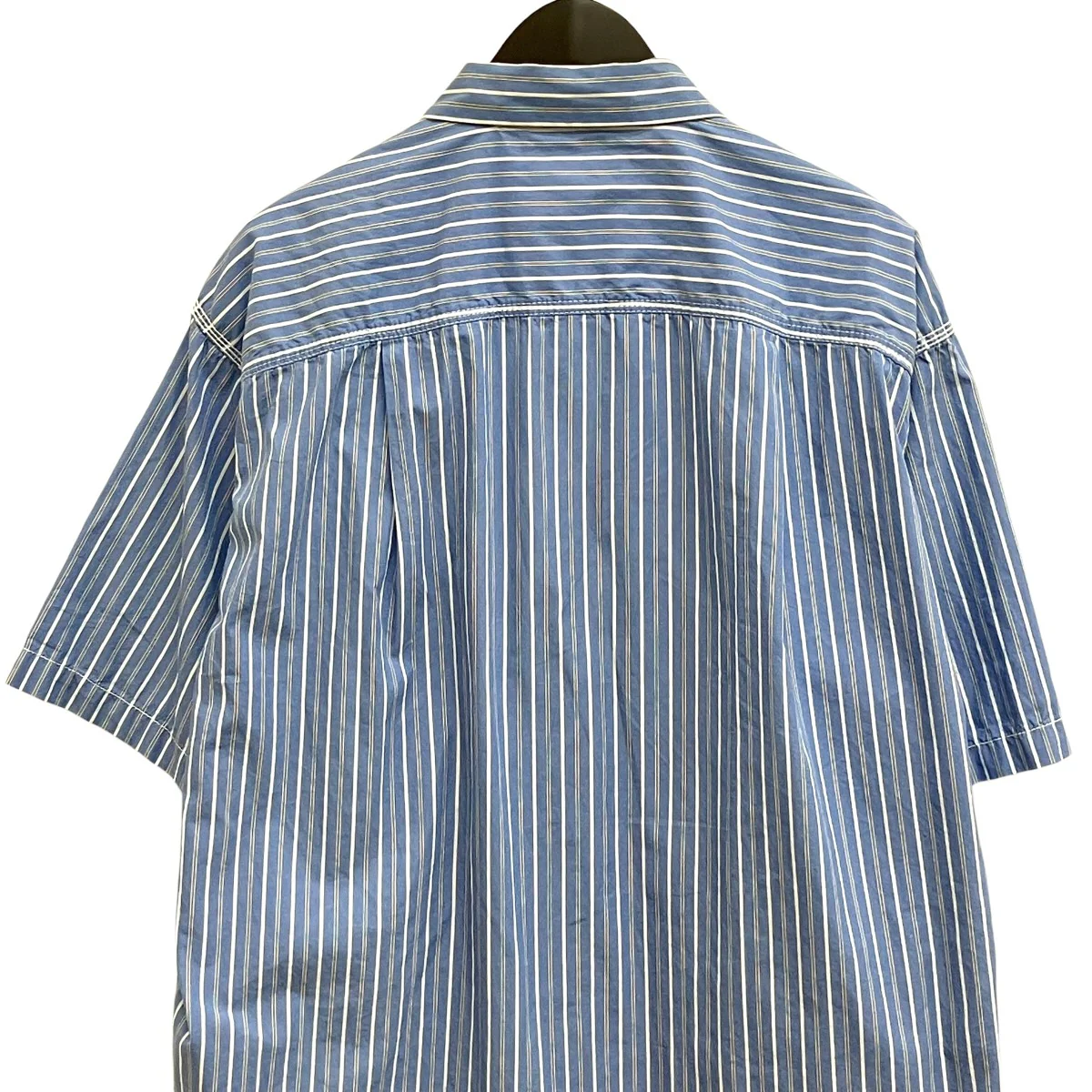 Magazine Pocket Chain Stitch Open Collar Shirtストライプシャツ1006390900003 - Image 4