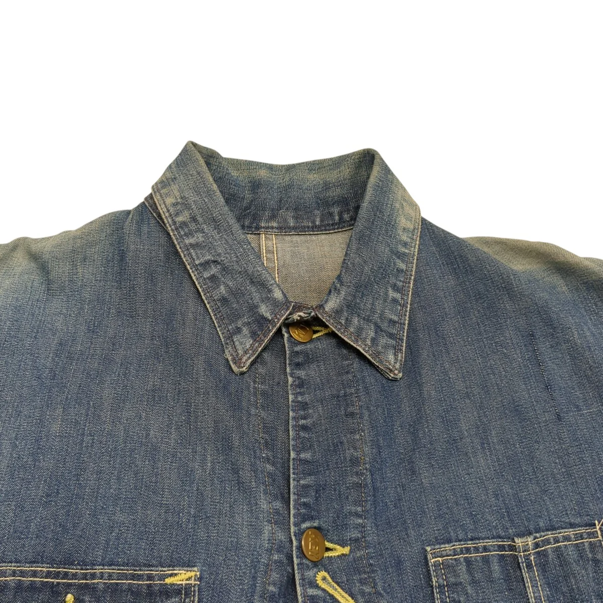 50s KEY Imperial Denim Chore Jacket FADEカバーオール - Image 4