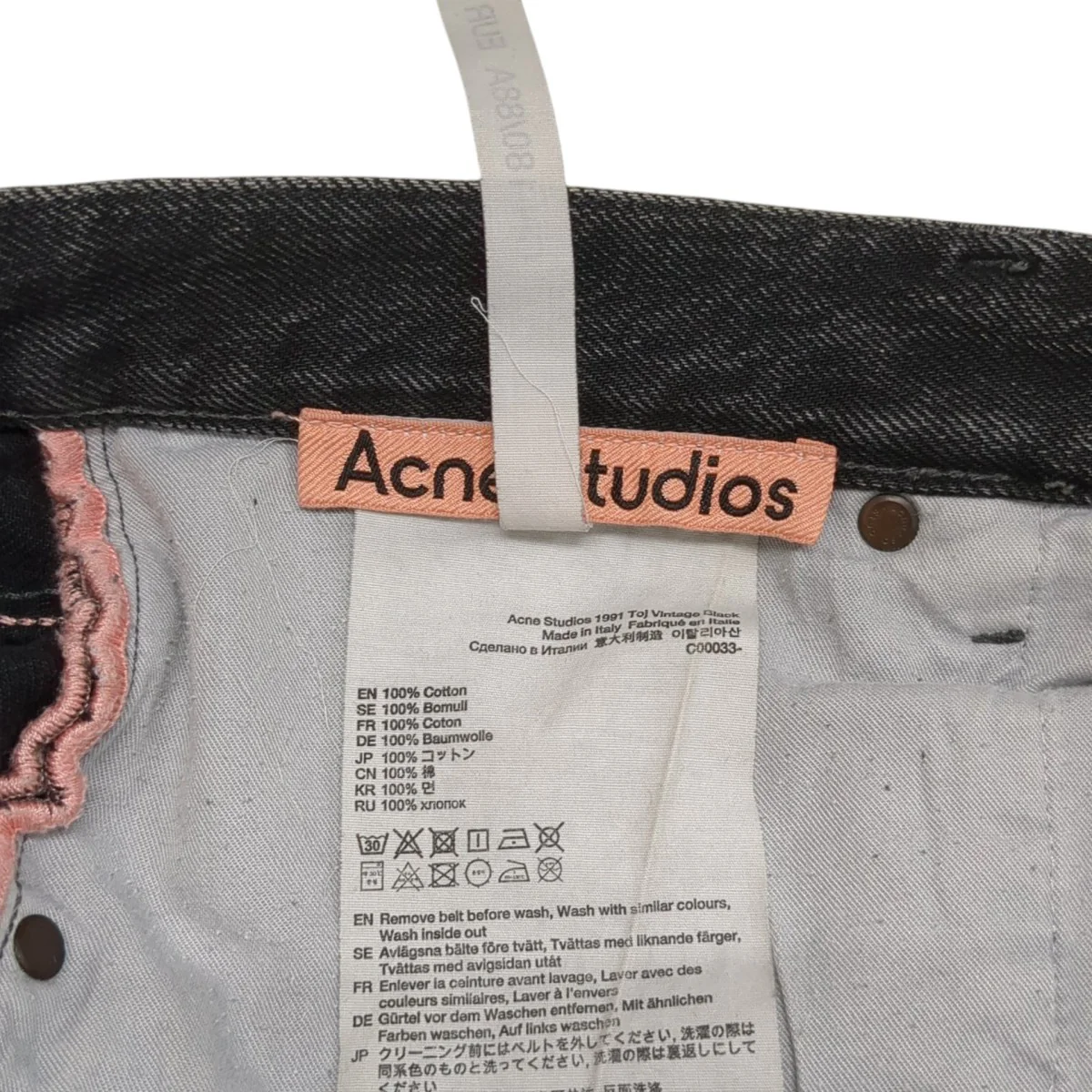 1991 Toj Vintage BlackデニムパンツC00033 - Image 9