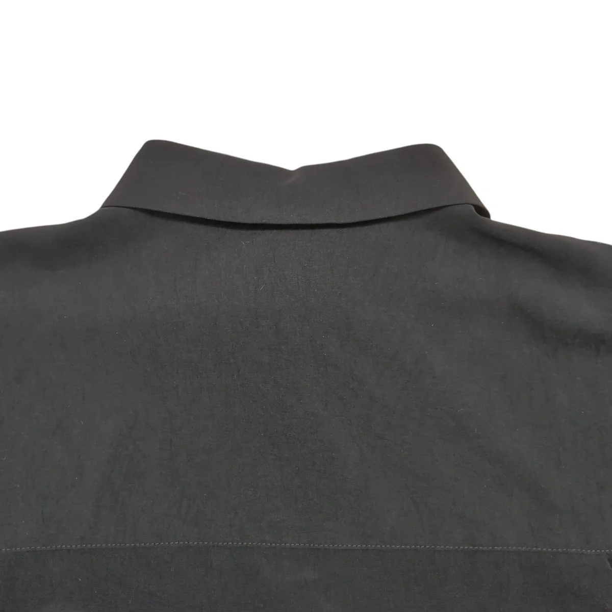 CREPE de CHINE FRONT PLACKET BLOUSEロングシャツYB-B02-500 - Image 4