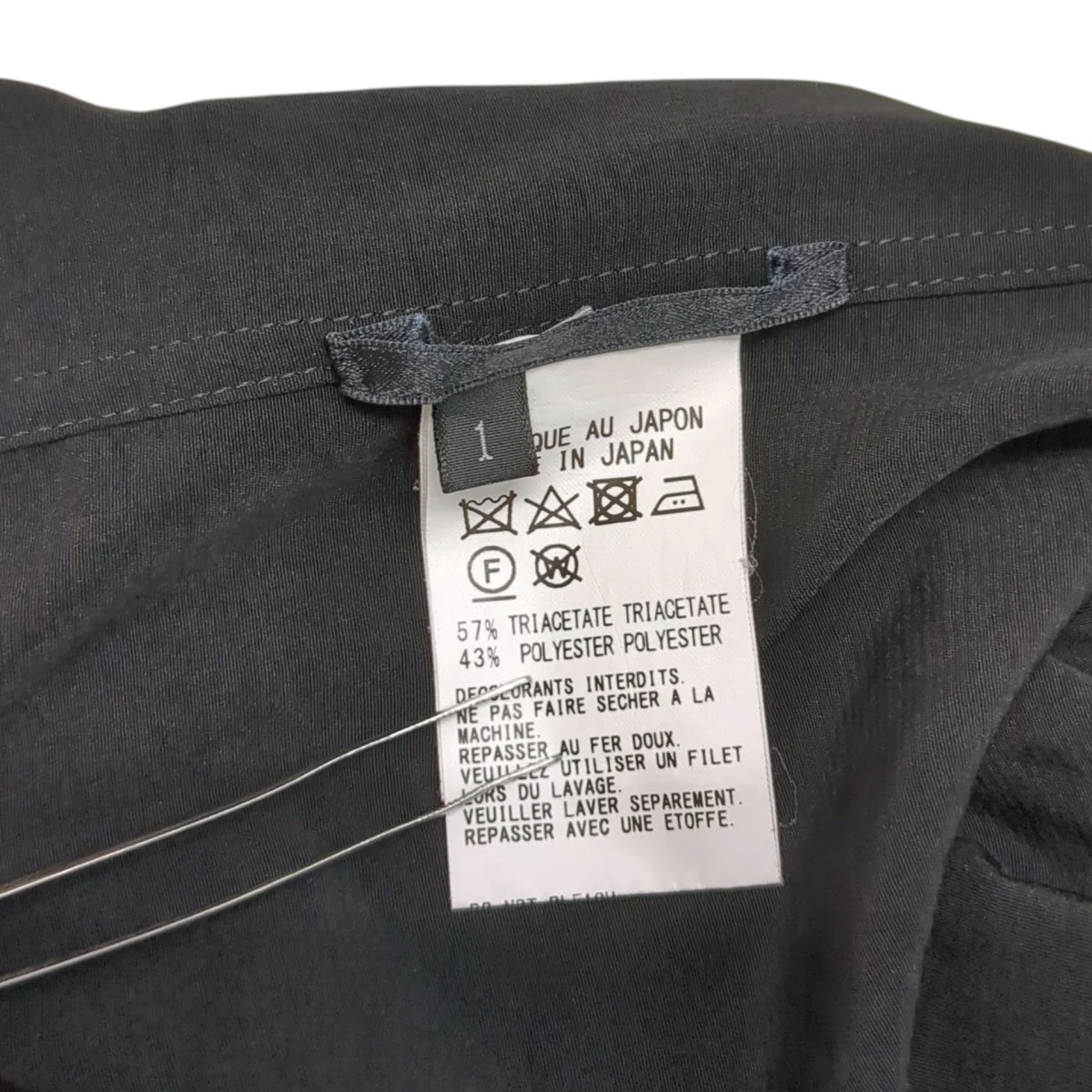 CREPE de CHINE FRONT PLACKET BLOUSEロングシャツYB-B02-500 - Image 6