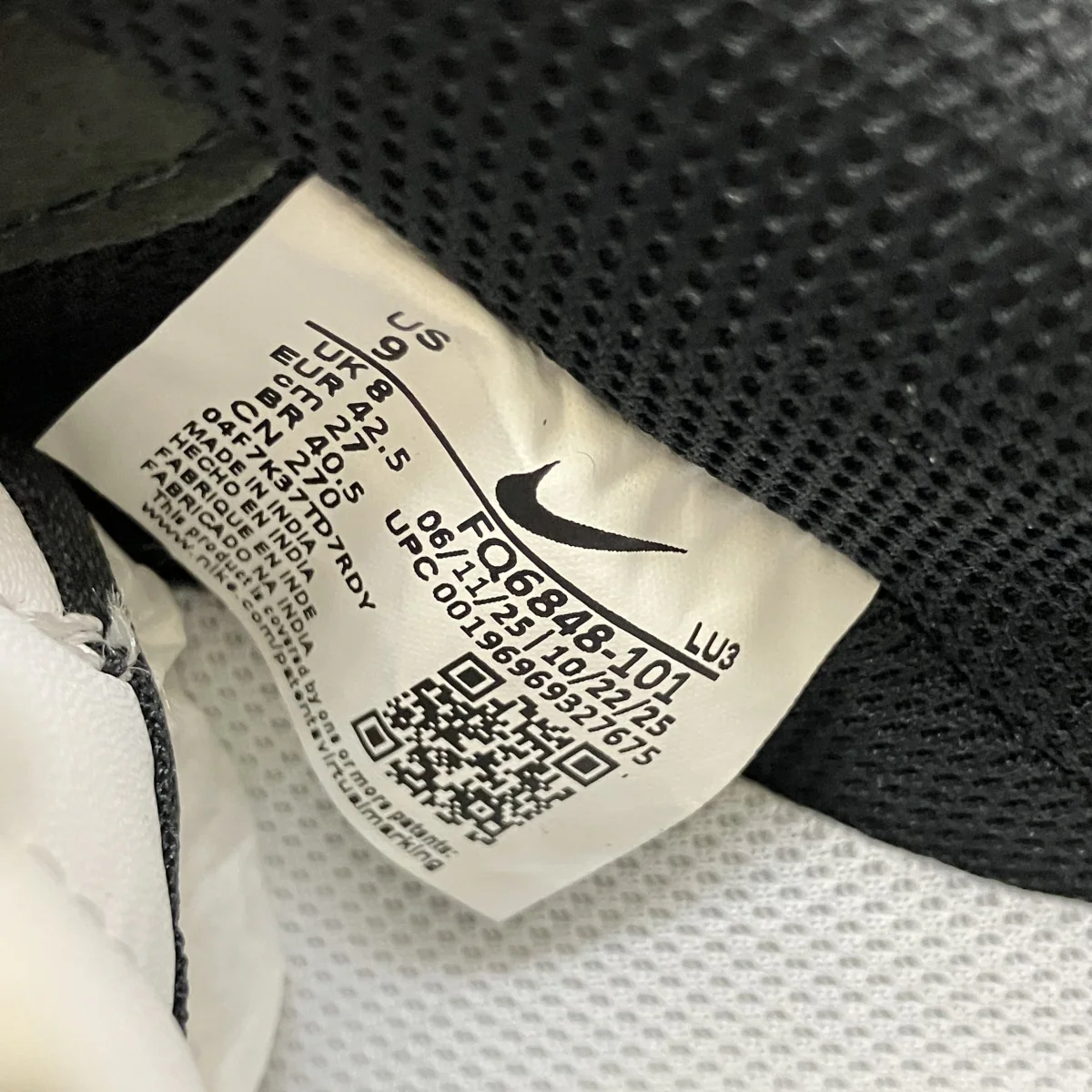 Air Force 1 Low ’07  White Coconut Milk Black Light SilverローカットスニーカーFQ6848-101 - Image 6