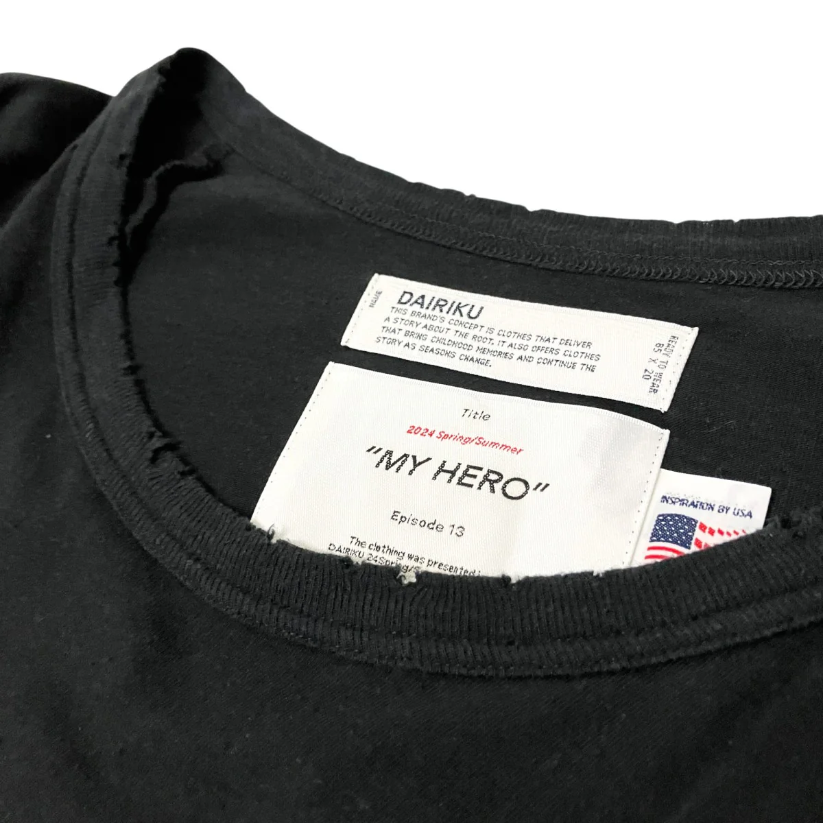 24SSC-6 Tour Big Raglan Teeダメージ加工長袖Tシャツ - Image 3