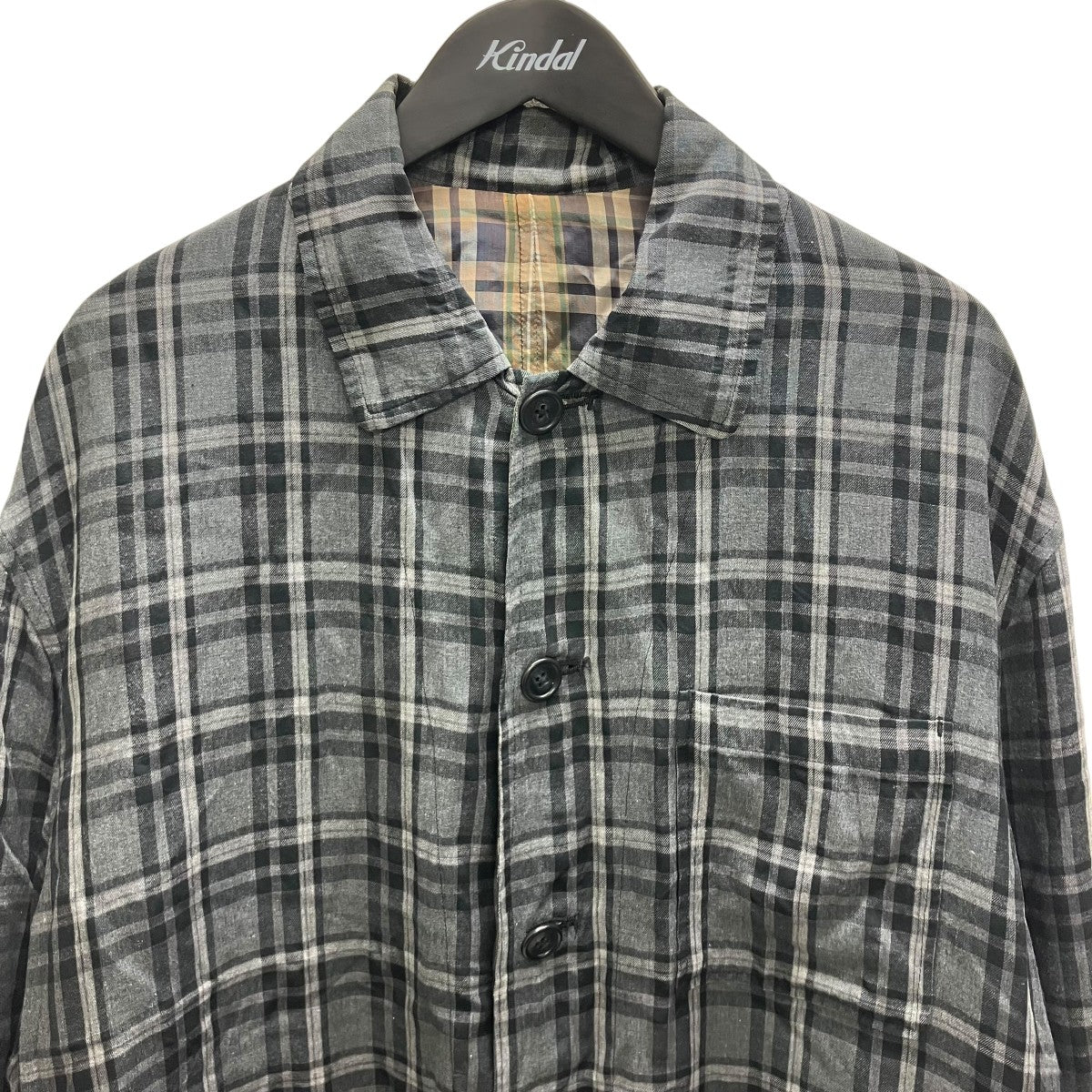 98SS リバーシブルチェックコート - Image 2