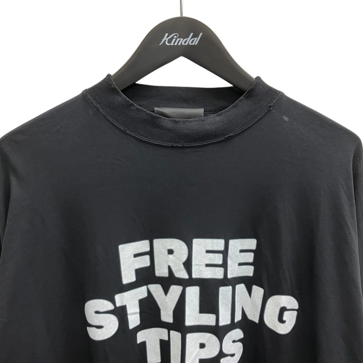 Long Sleeve Free Styling Tips T-Shirt in Washed Black 長袖Ｔシャツ - Image 2