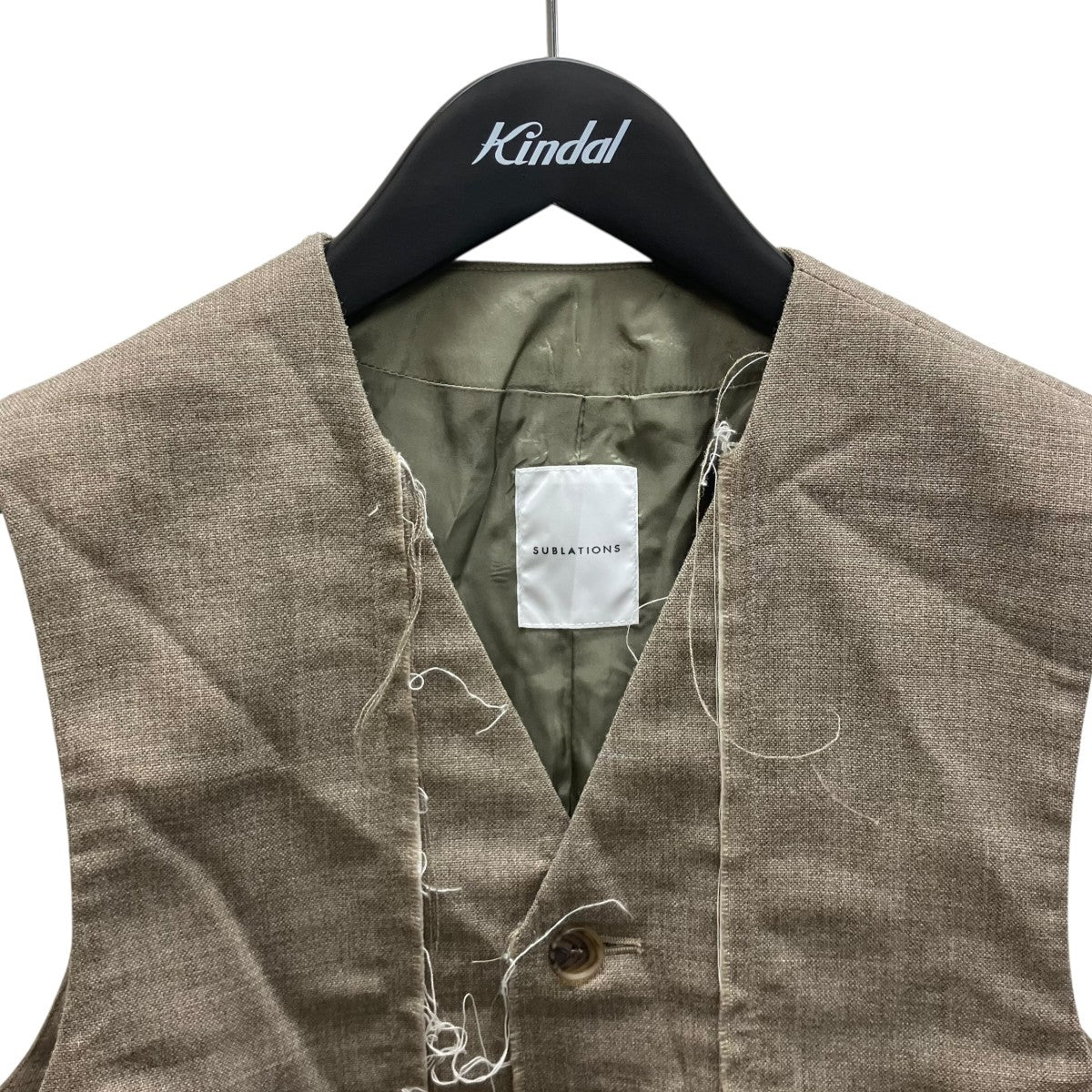 ROUGH WOOL WAIST COAT ．15 サマーツイードベスト - Image 2
