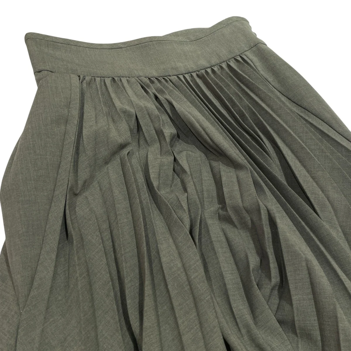 Curved Pleated Flared SkirtロングスカートMM22FW-SK042 - Image 3