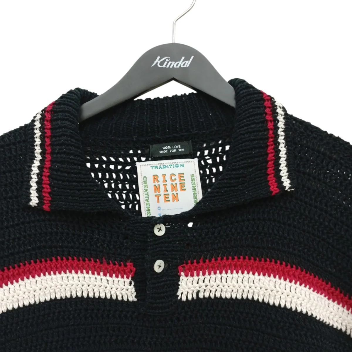 Crochet Hand Knit Polo Shirtポロシャツ - Image 5