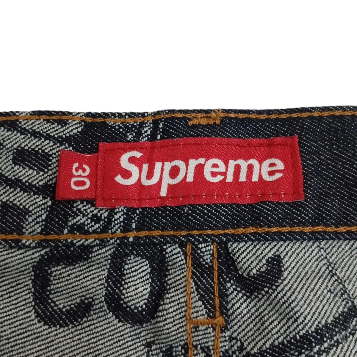 License Plate Baggy Jeanデニムパンツ - Image 4