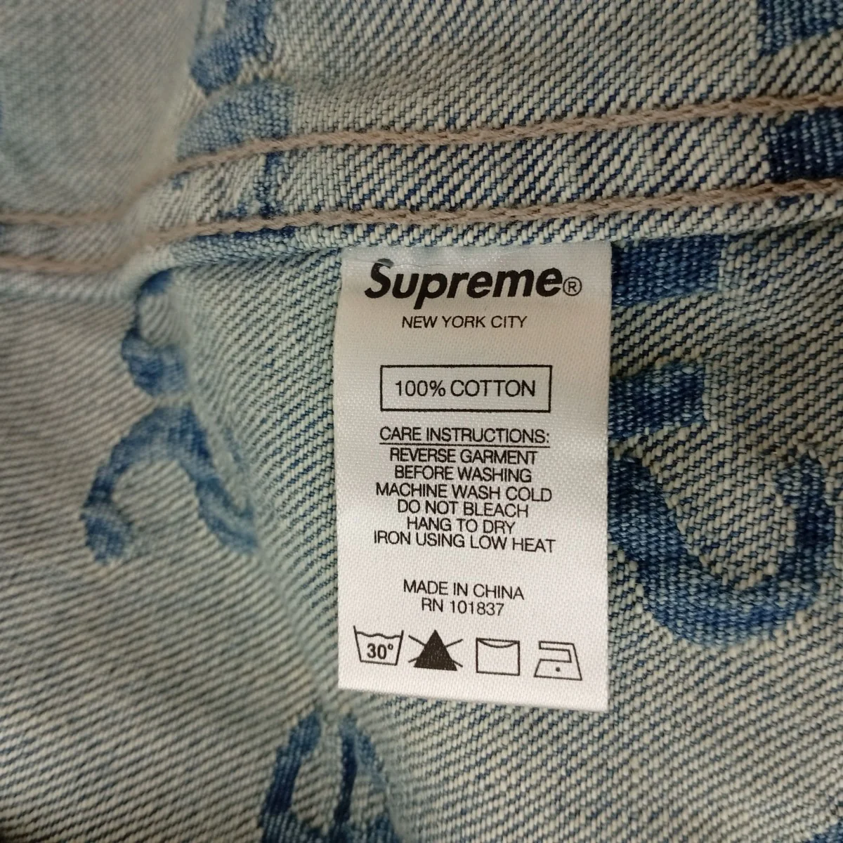 21SSFrayed Logos Denim Trucker Jacketデニムジャケット - Image 4