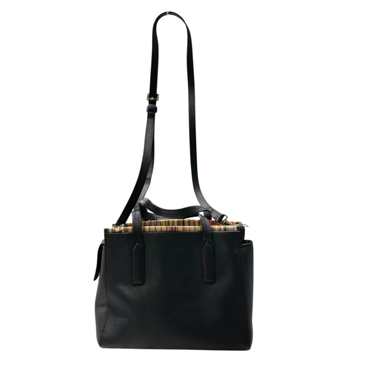 cross over stripe trim hand bagハンドバッグ - Image 2