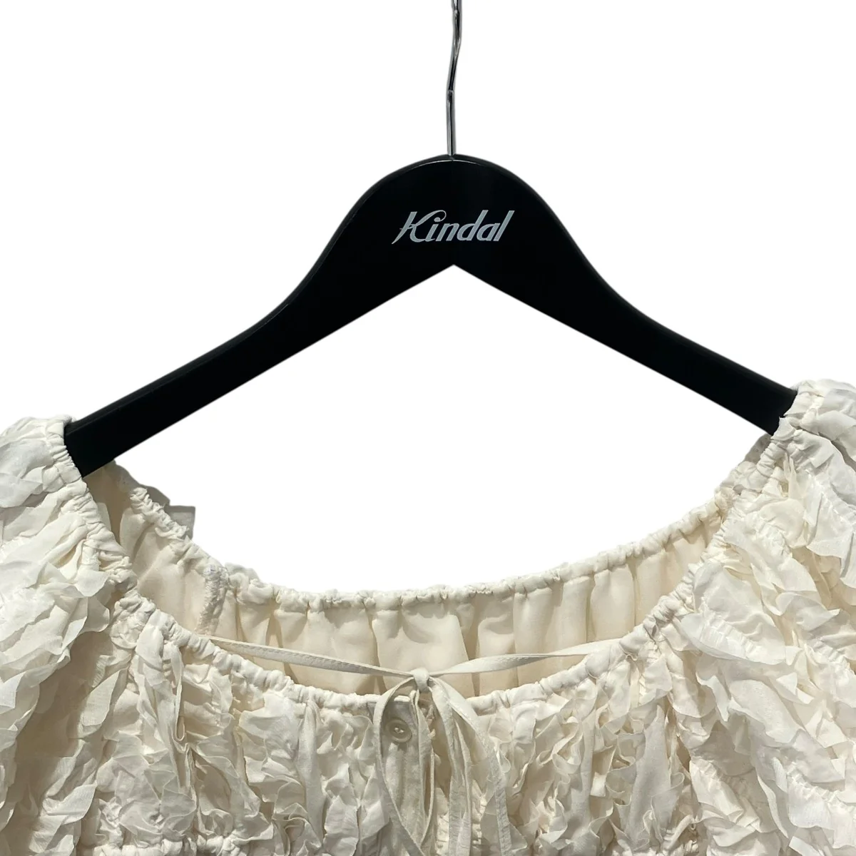 W FACE TOPSTITCHED FRILL TOPS半袖ブラウス10122-1453 - Image 3