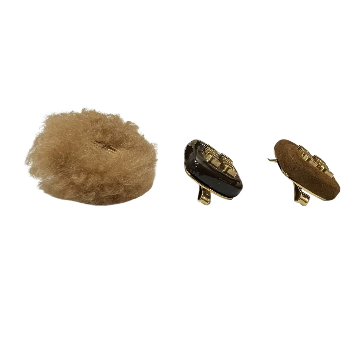 ロゴヘアクリップセット パテンドxスエードxシアリング - Image 3