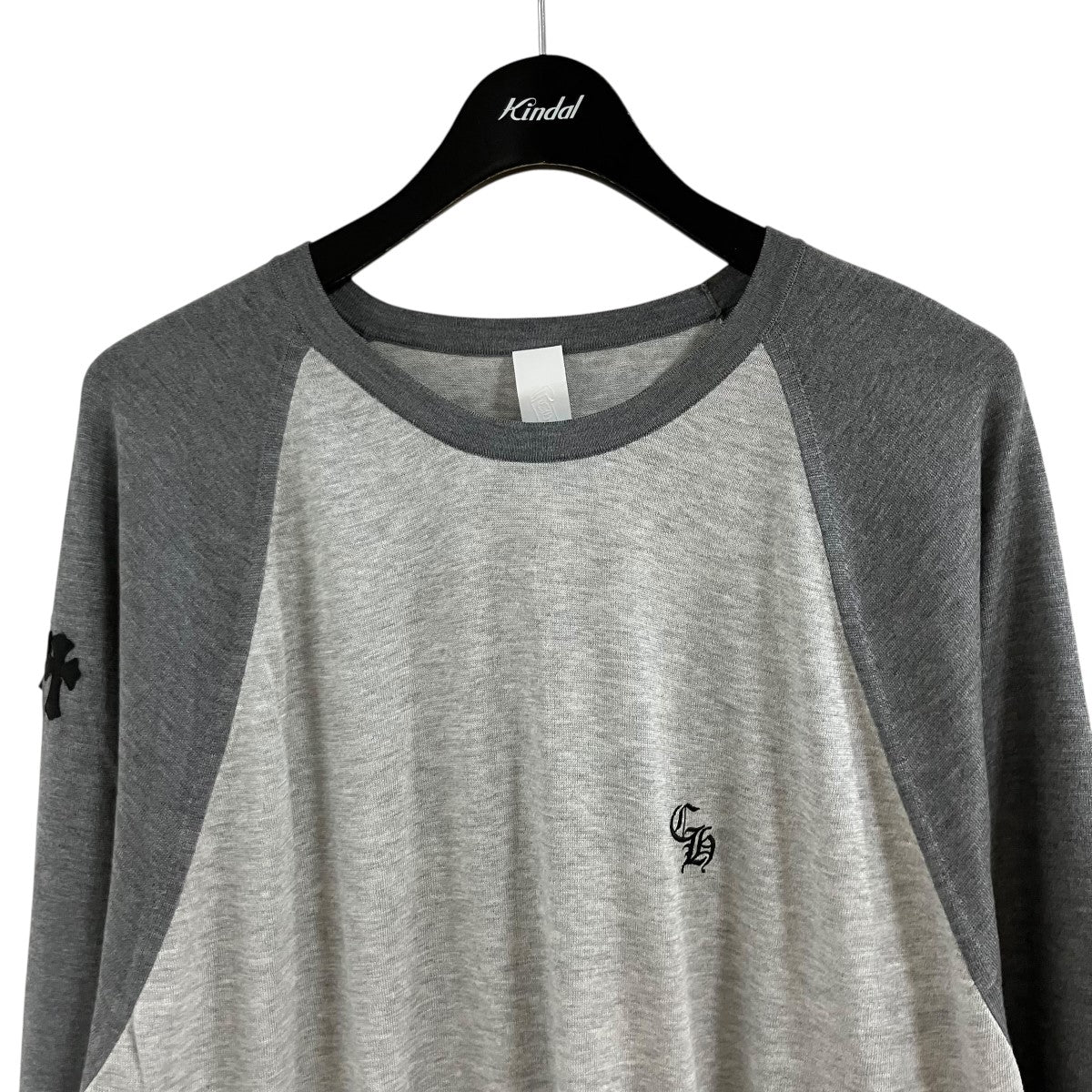 ワイノット クロスパッチ ラグラン シルク x コットン ニットカットソー Tシャツ - Image 2