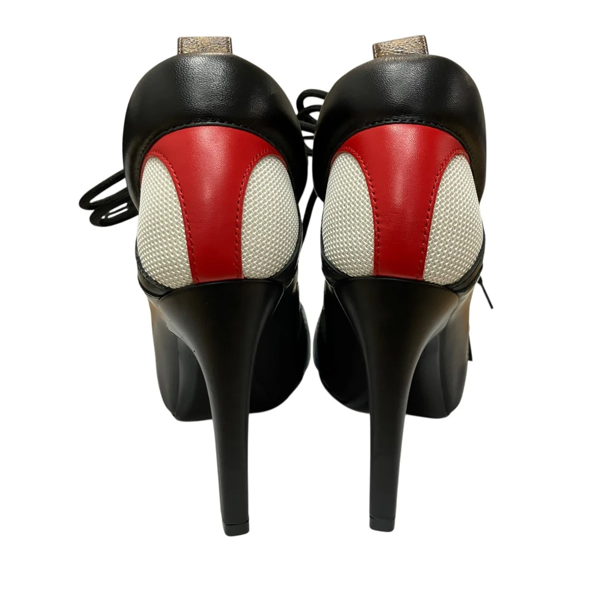 ストリームライン レザーモノグラムレースアップパンプス - Image 5