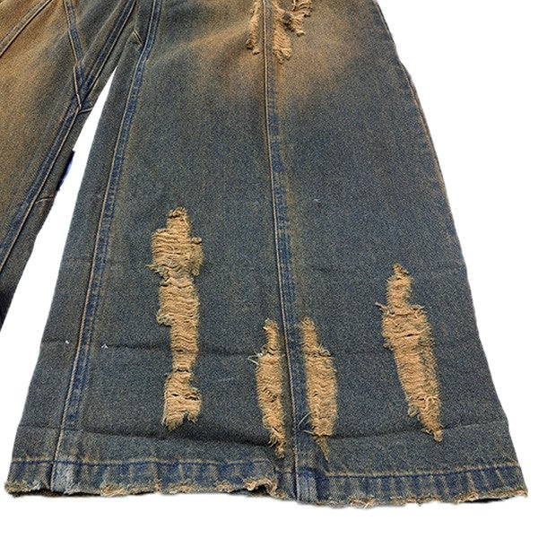 ビンテージ加工ワイドデニムパンツ - Image 4