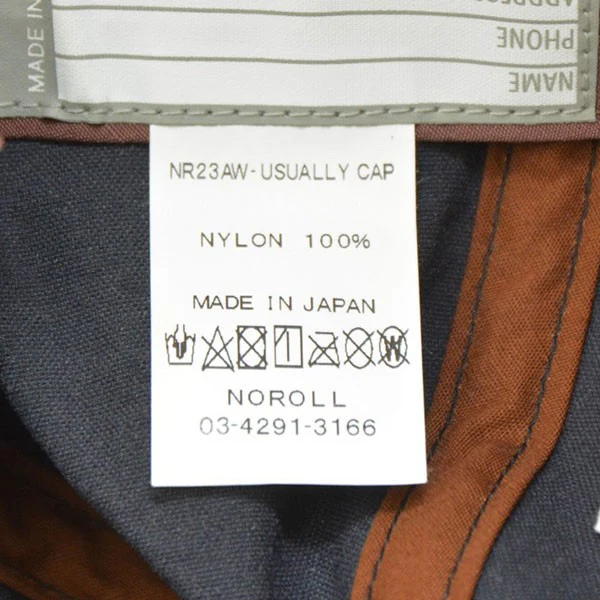 USUALLY CAP　ユージュアリー キャップ　ナイロンキャップ　キャップ　帽子　NR23AW-USUALLY CAP - Image 6