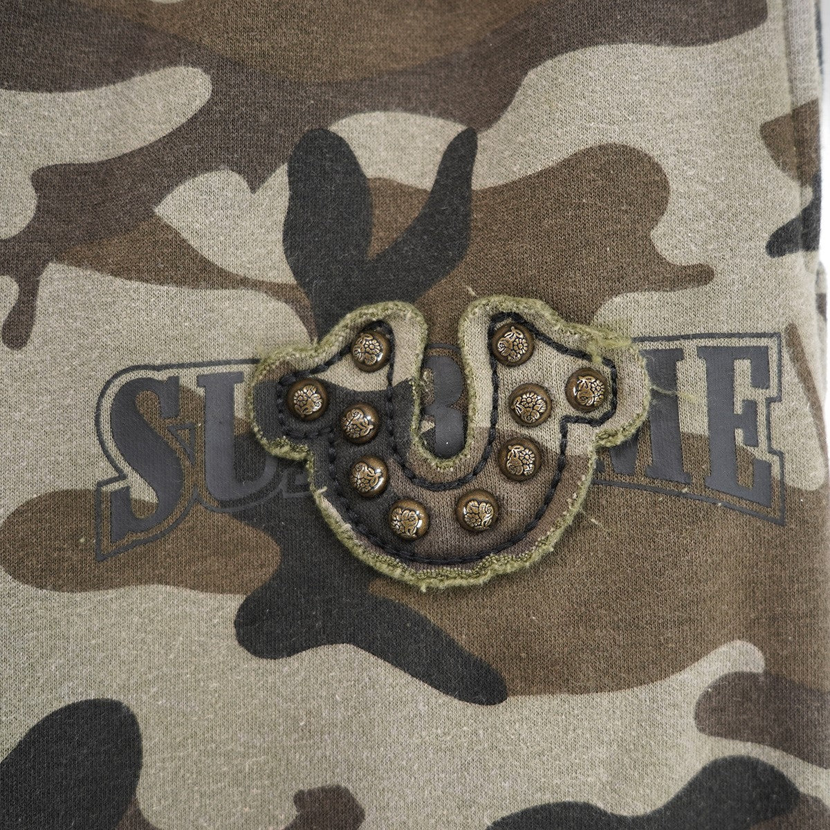 25AW True Religion Sweatpant Woodland Camoコラボ ウォッシュ加工 ロゴ イージー スウェットパンツ - Image 2