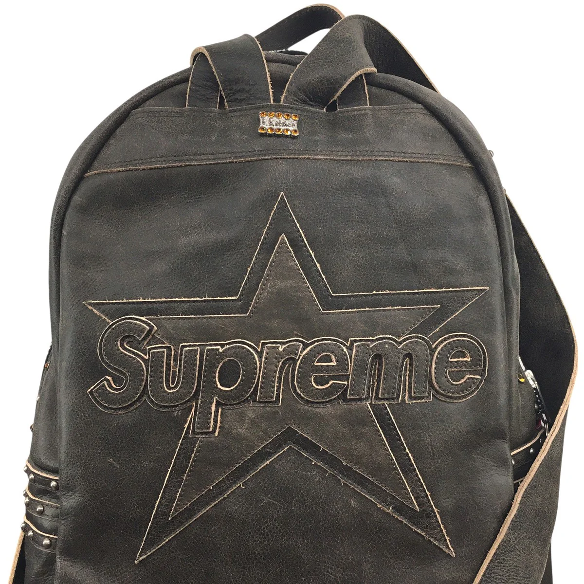 25AW B．B． Simon Vanson Leathers Backpack トリプルコラボ Vintage ヴィンテージ加工ロゴ バンソン レザーズ バックパック レザー リュック 鞄 - Image 5