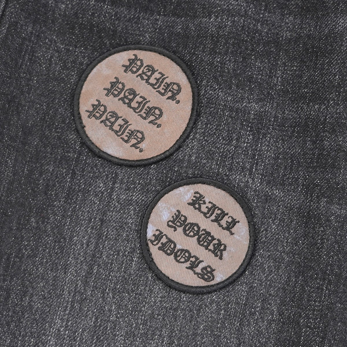 25AW Number (N)ine Patches Loose Fit Jean ヴィンテージ Vintage ダメージウォッシュ 加工 ロゴ ワッペン ルーズフィット セルビッジ デニム - Image 5