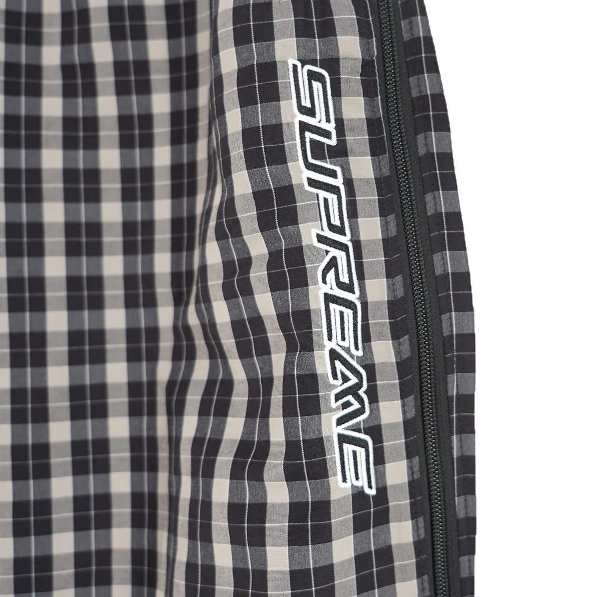 25AW Plaid Warm Up Pant サプレックス Supplex  ナイロンプレイド チェック サイド ジップ ロゴ刺繍 トラック ウォームアップ イージー パンツ - Image 5