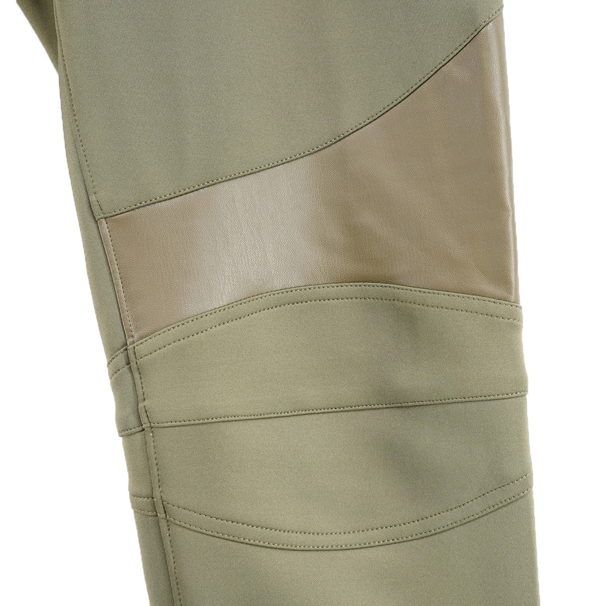 20AW BIKER RIB PANTS ／ SCUBA DOUBLE JERSEY スキューバダブルジャージ素材 蛇腹状 切替 パッチ ジップ ポケット バイカー ジョガー イージー パンツ - Image 4