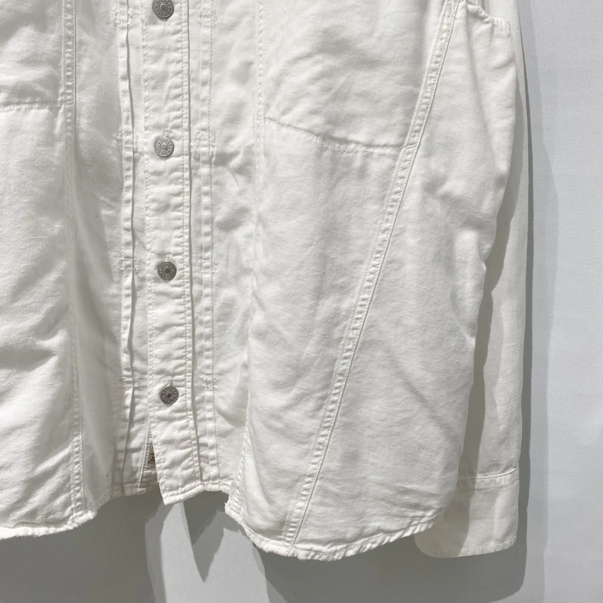 D-FLOX Long Sleeve Shirtコットンリネンオーバーサイズシャツジャケット - Image 5