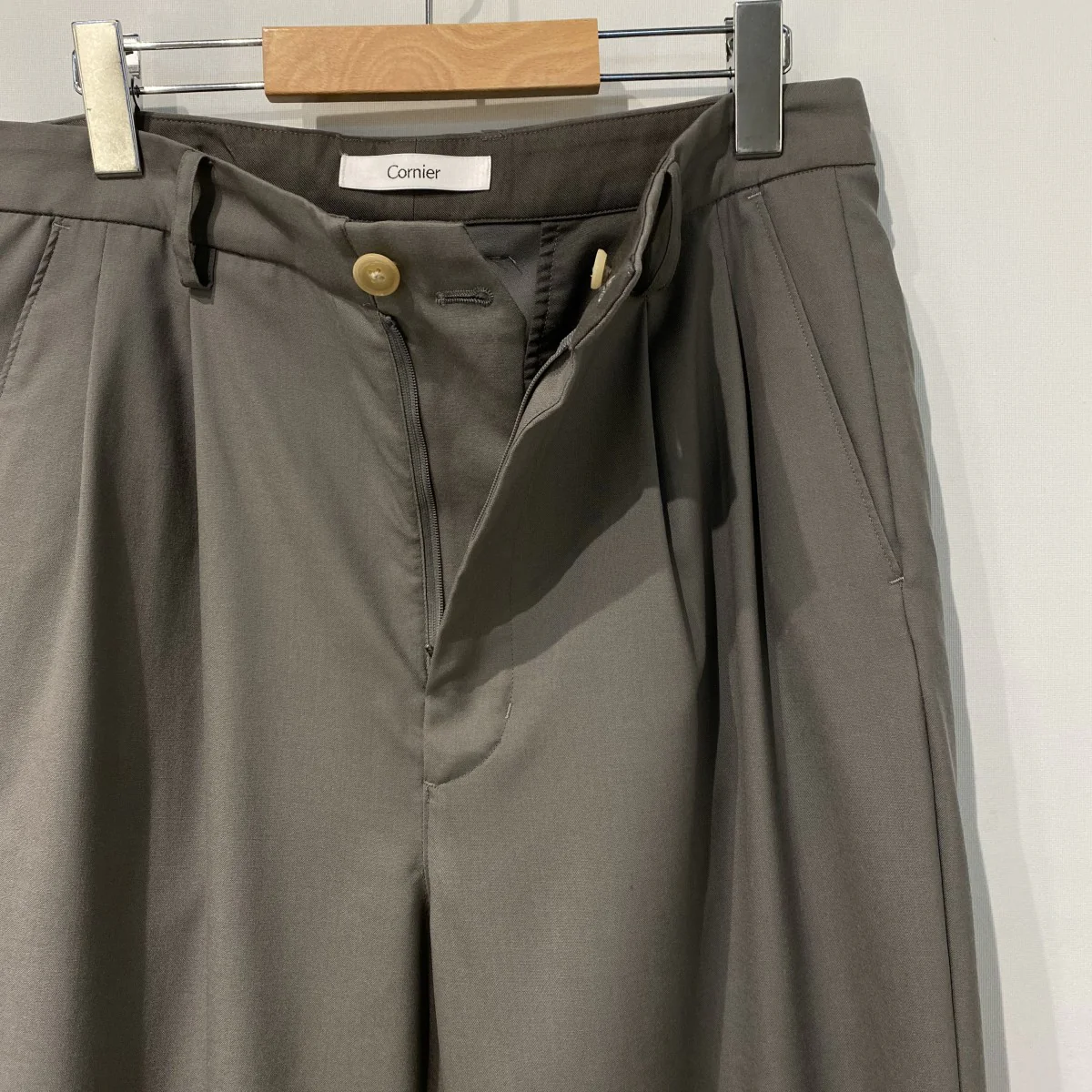 Wool Light Gabardine Wide Pantsウールギャバジンワイドパンツスラックス - Image 5