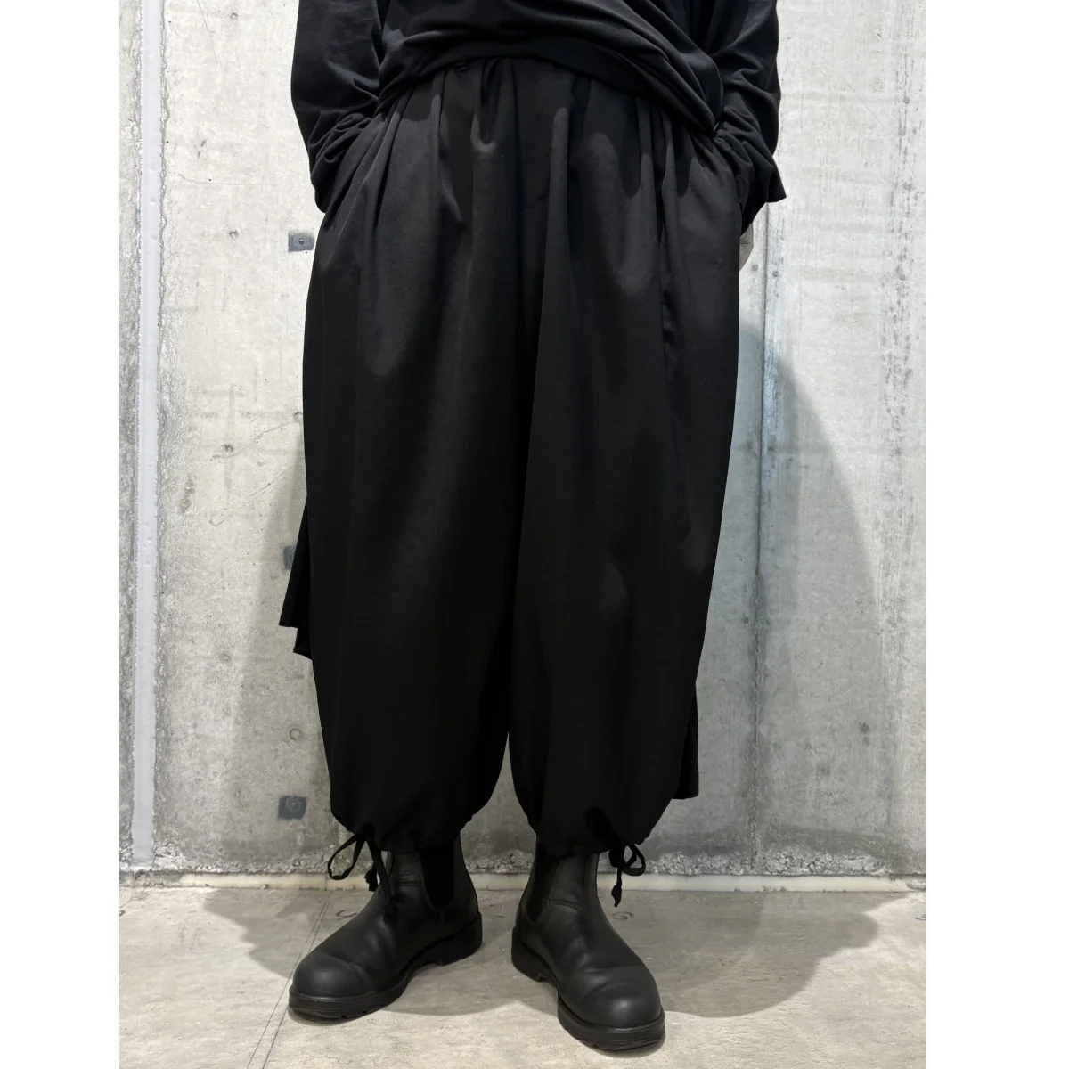 17SSシワギャバ バルーンパンツ ウールギャバジンワイドバギーパンツHD-P07-100 - Image 2