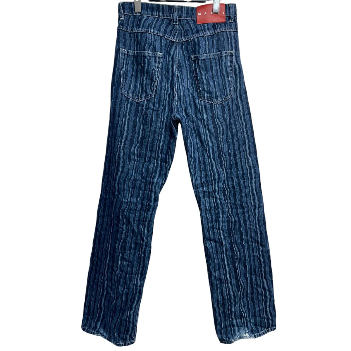 Wave Print Washed Denim Jeansデニムパンツ - Image 2