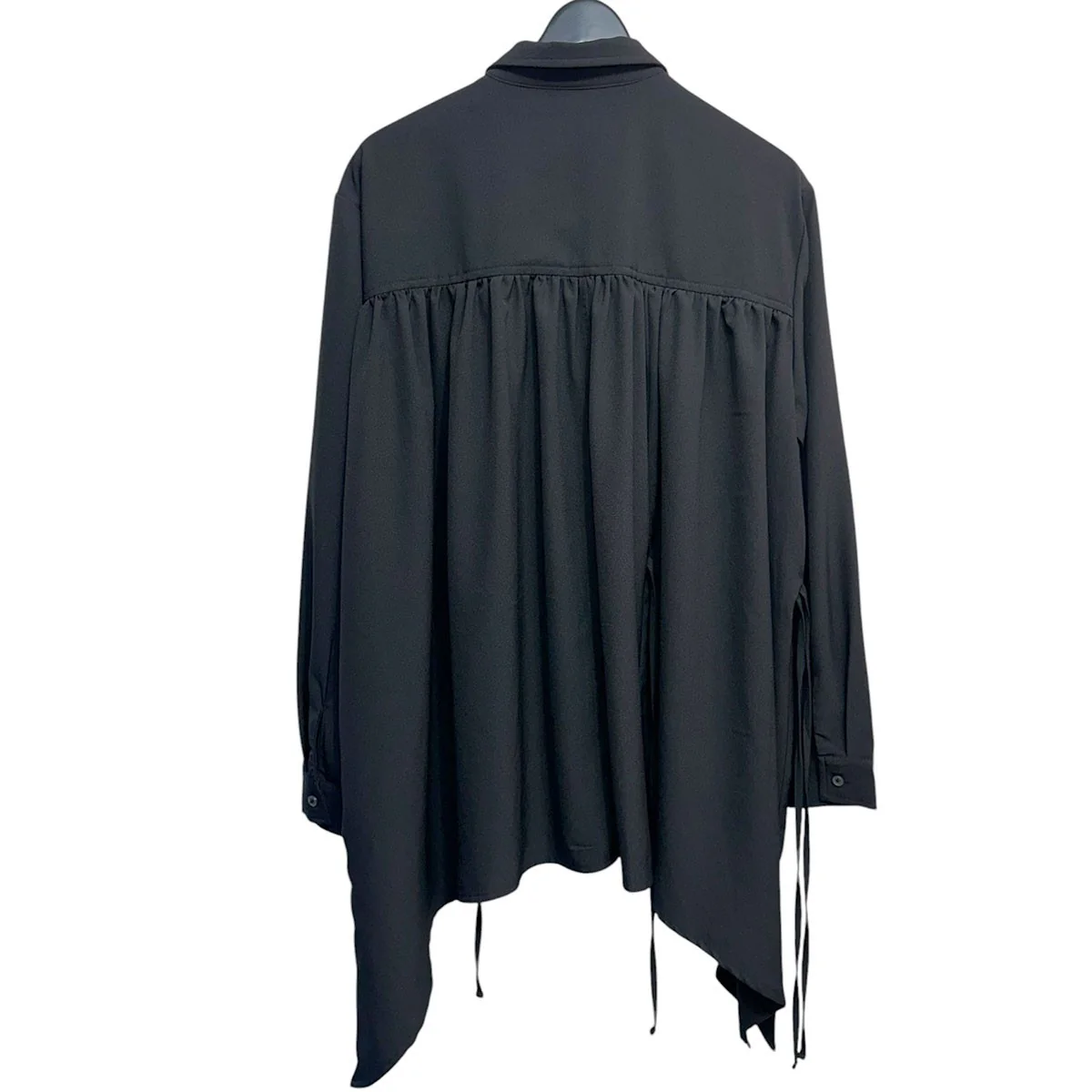 Gather Ribbon ShirtギャザーリボンシャツN26-019-BLK-04 - Image 2