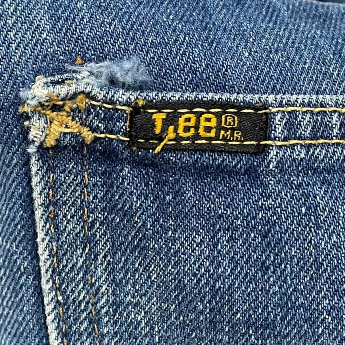 70s デニムパンツ ボタン裏15 TALON 本革パッチ - Image 8