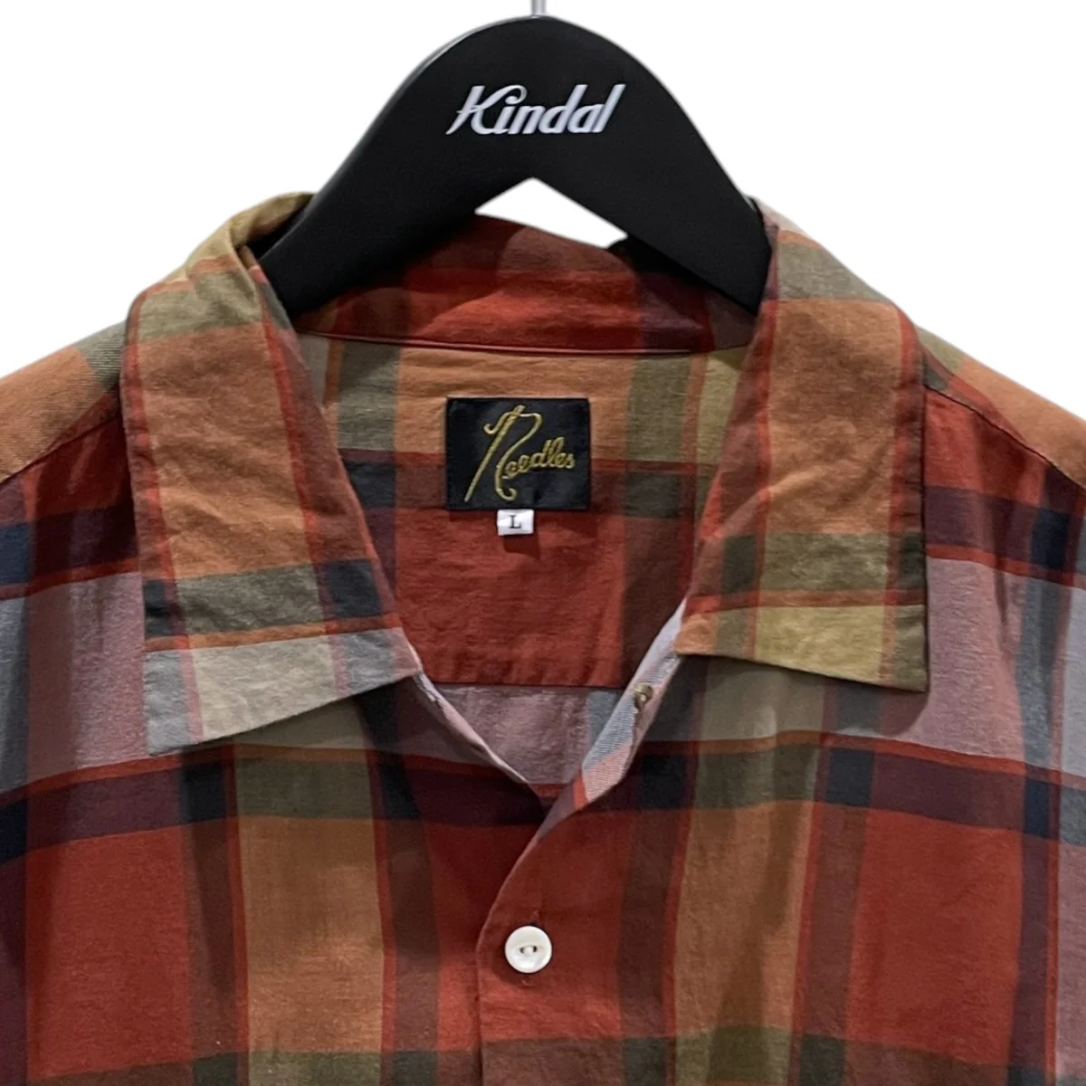19AW 裾カットオフ チェック柄 オープンカラーシャツ Cut-Off Bottom Classic Shirt カットオフ ボトム クラシックシャツ FK181 - Image 3