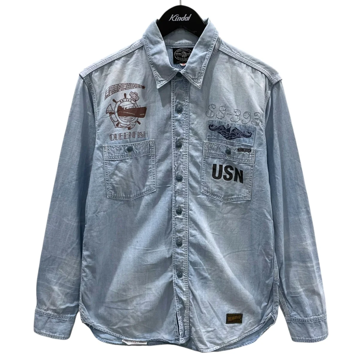 14SS シャンブレーシャツ U．S． NAVY CHAMBRAY SHIRT QUEENFISH TMS1409