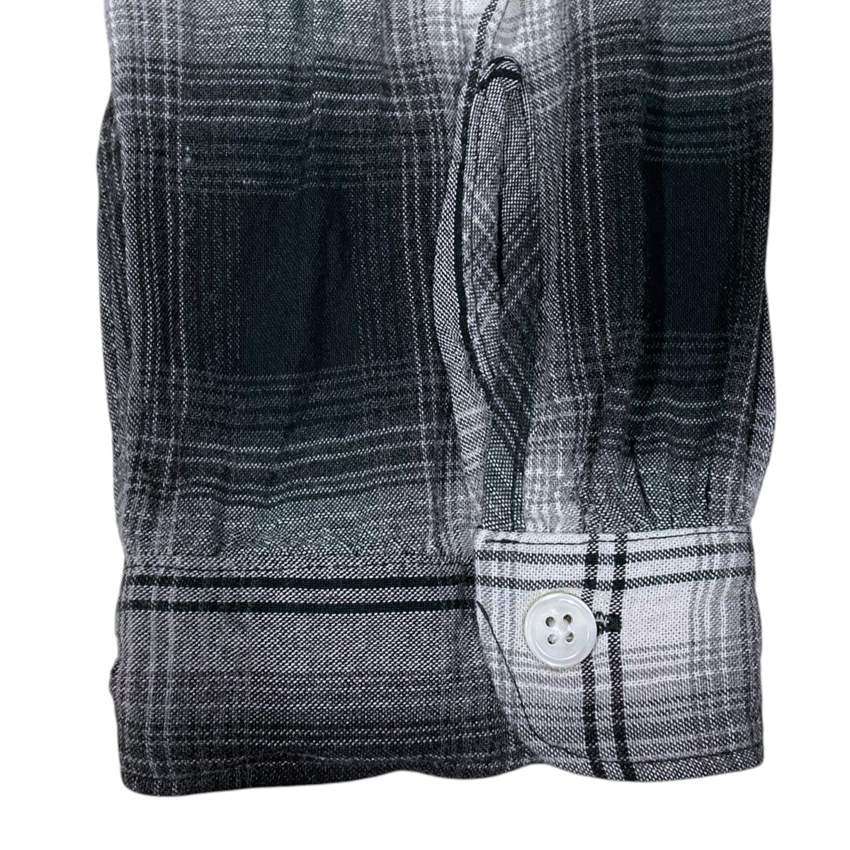 26SS チェック柄リメイクシャツ REMADE RAYON PLAID SHIRTS リメイド レーヨン プレイド シャツ エイジド BW261-RRPS - Image 4