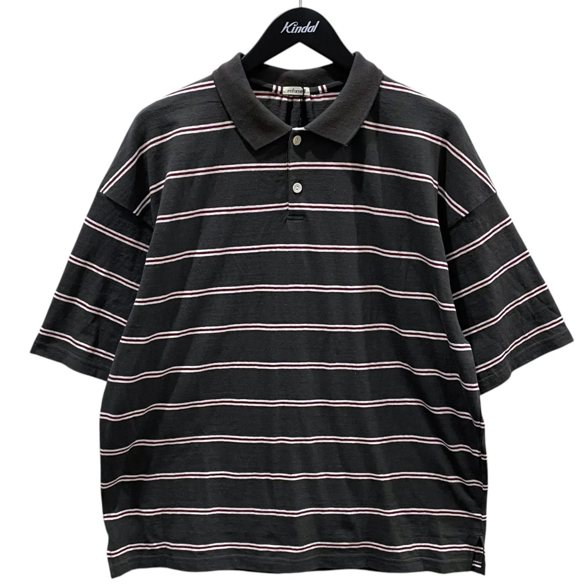26SS ボーダー柄半袖ポロシャツ OLD MAN POLO BORDER オールドマンポロ ボーダー RECU-064