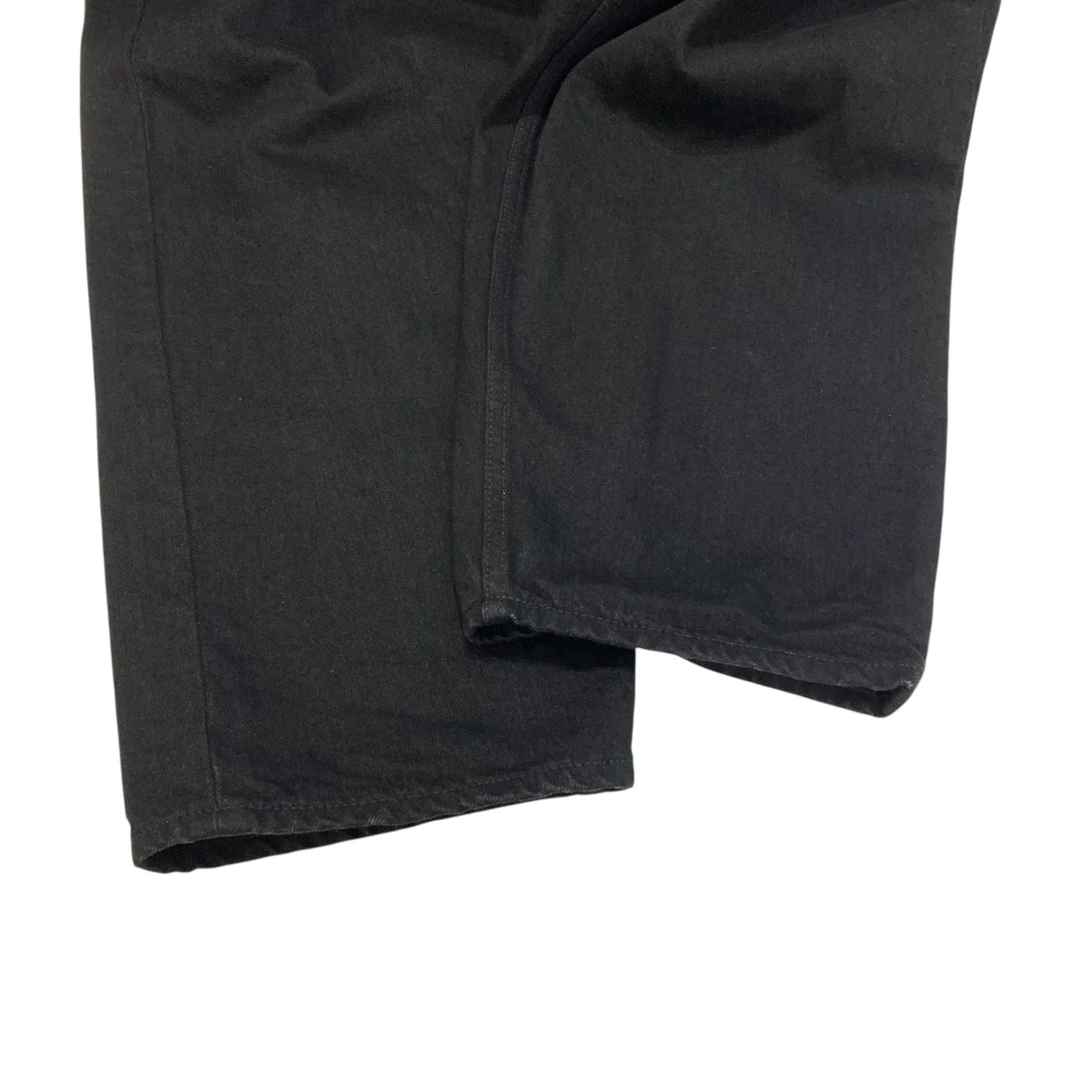 Selvage Denim Two Tuck Tapered PantsブラックデニムパンツGU251-40187RB - Image 4