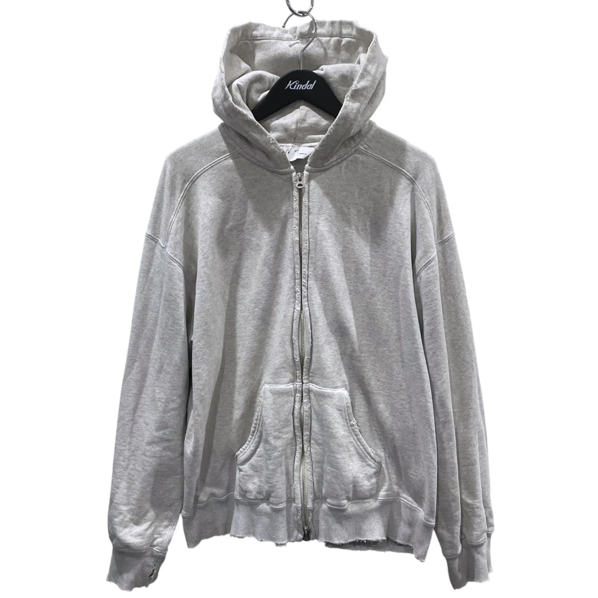26SS ダメージ加工ジップアップパーカー ZIP HOODIE ジップフーディー ANC-STD-CT01
