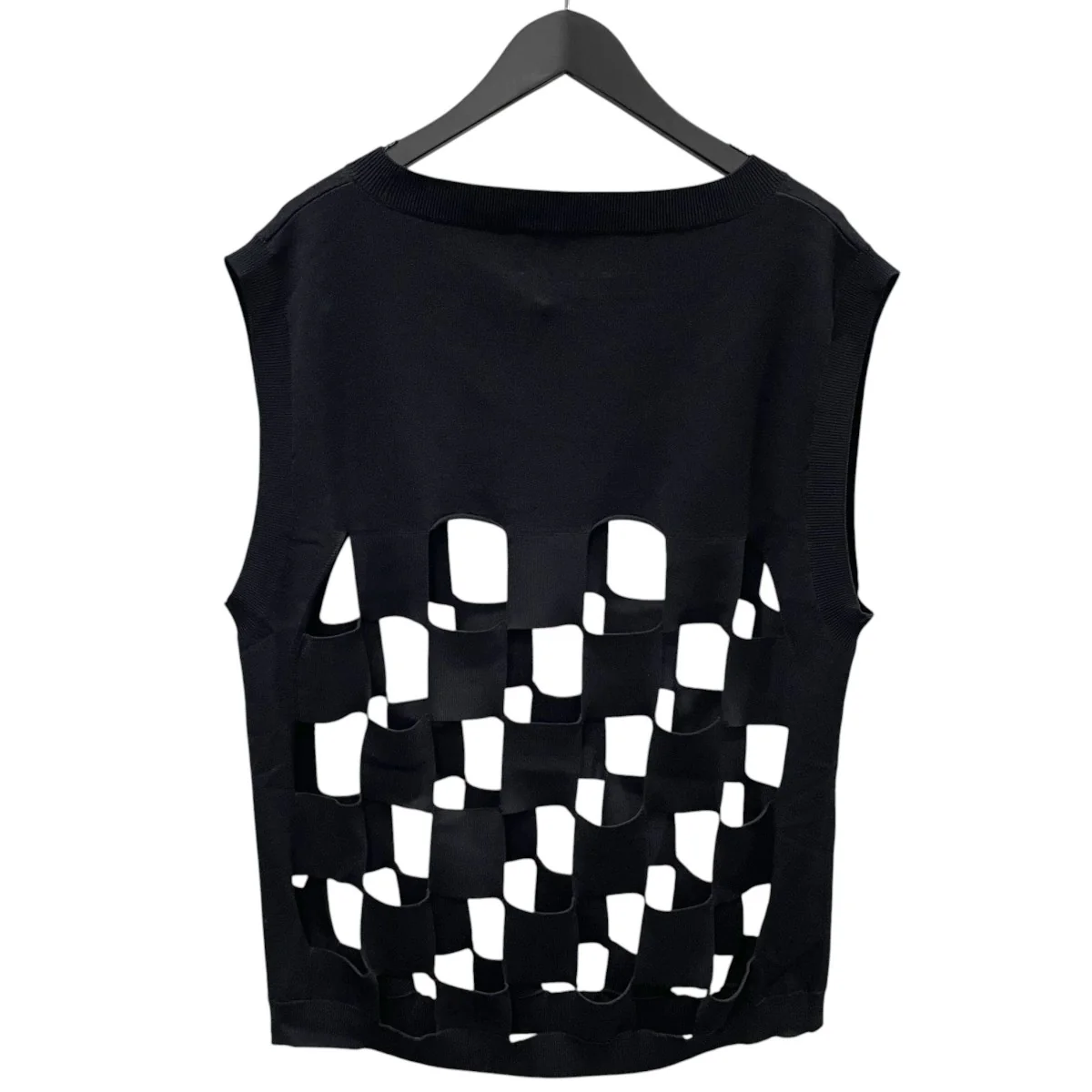 25SS オープンニットベスト Cut-Out Checker Knit Vest カットアウト チェッカーニットベスト N39-KN02 - Image 2