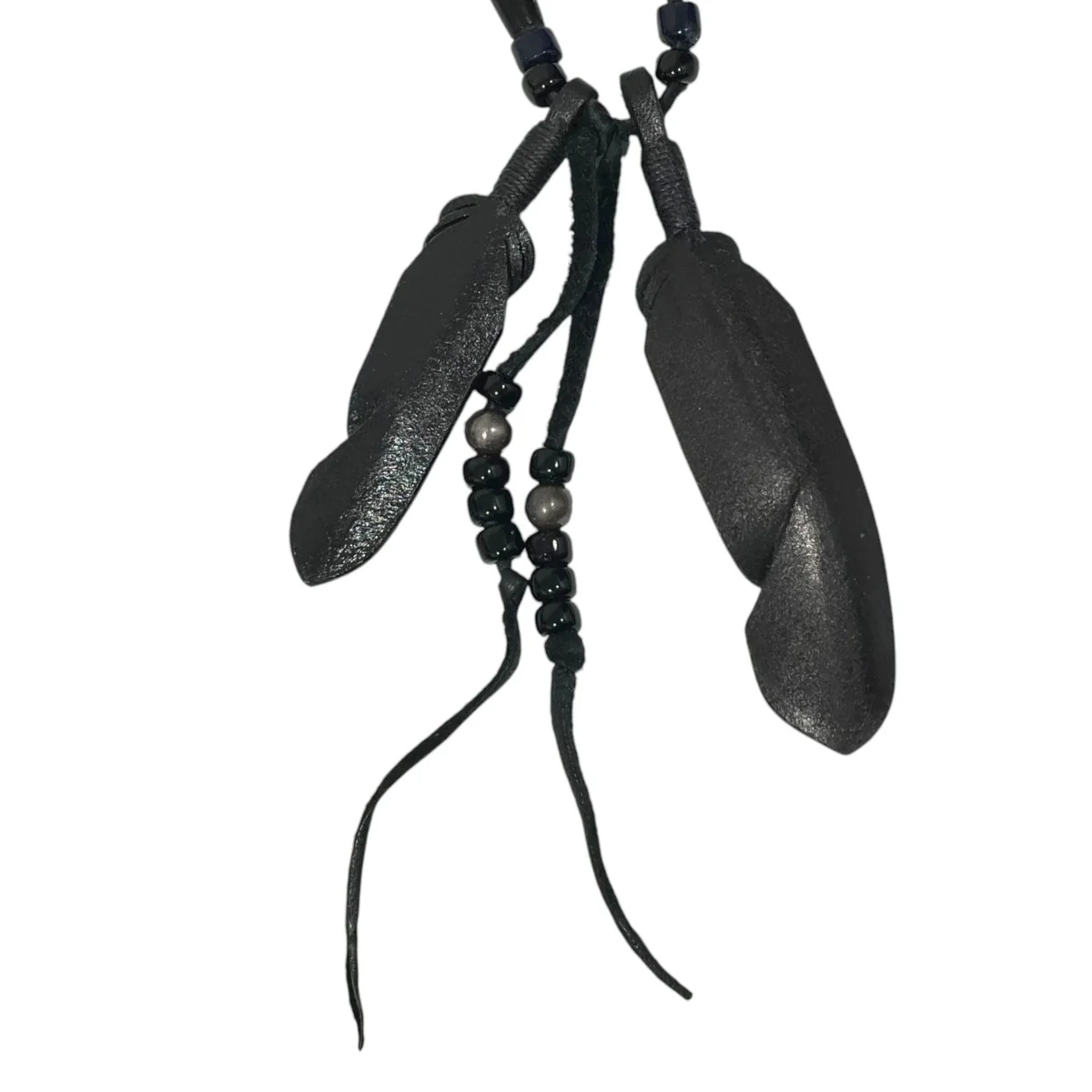 レザーフェザーネックレス Leather Feather Necklace - Image 3
