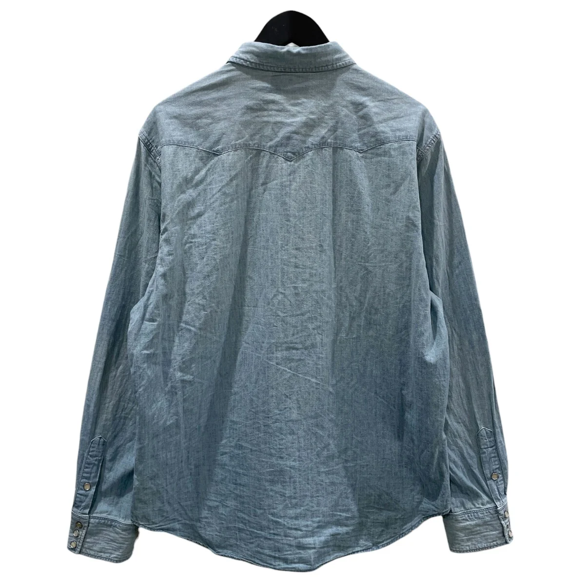 加工ウエスタンデニムシャツ Slim Fit Chambray Western Shirt - Davey Wash スリムフィット シャンブレー ウエスタンシャツ 782796403001 - Image 2